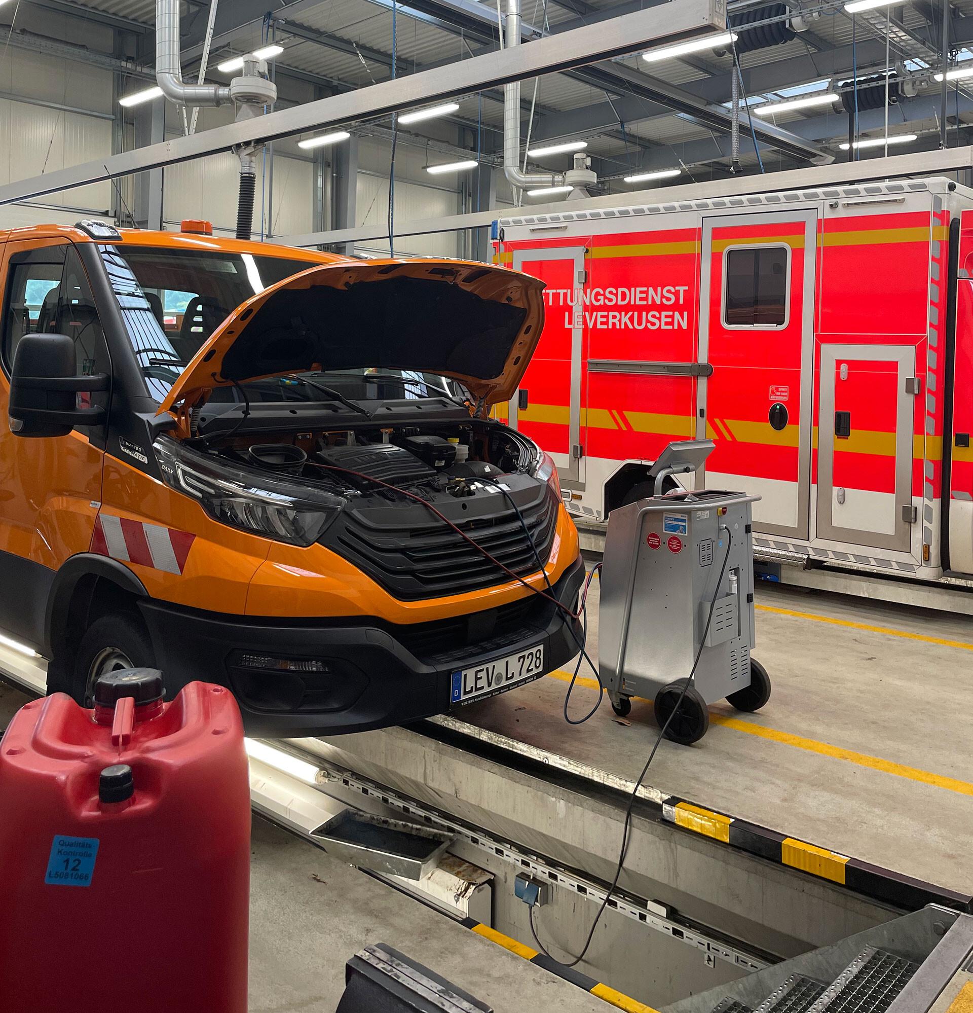 Werkstatt TBL mit Einsatzfahrzeug